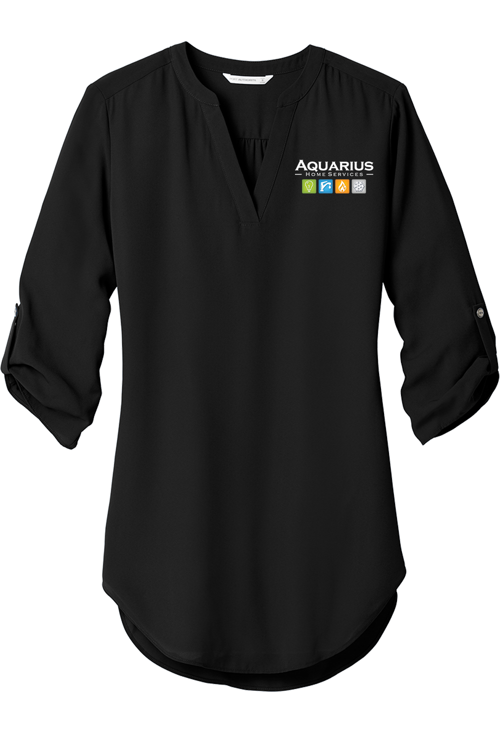Aquarius Home Services Women's 3/4 Sleeve Tunic Blouse