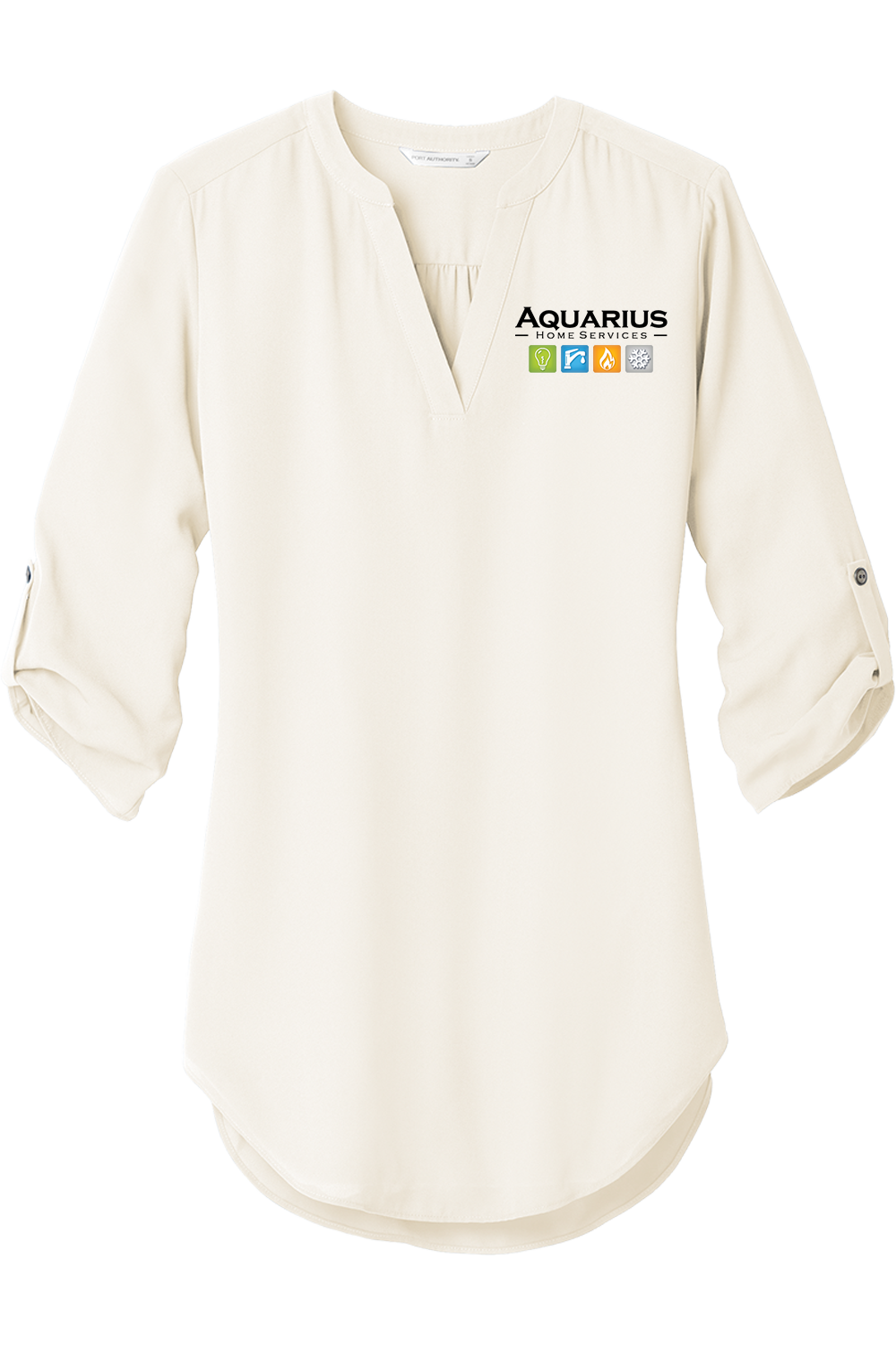 Aquarius Home Services Women's 3/4 Sleeve Tunic Blouse