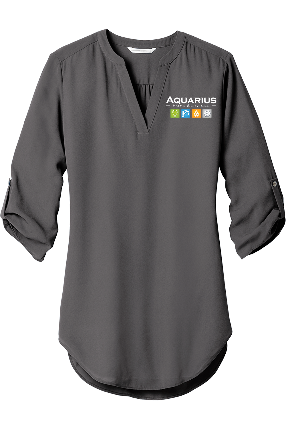 Aquarius Home Services Women's 3/4 Sleeve Tunic Blouse