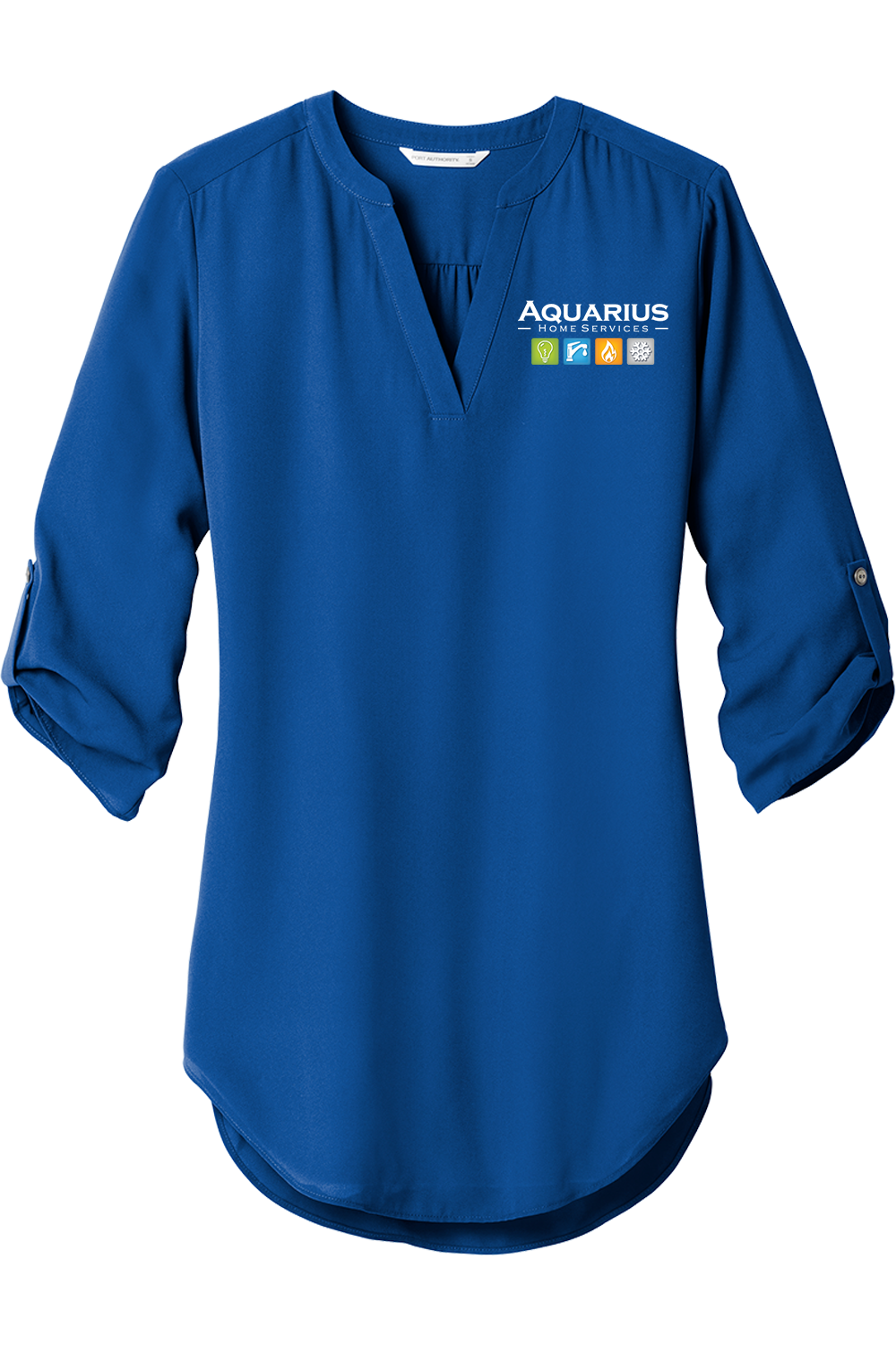 Aquarius Home Services Women's 3/4 Sleeve Tunic Blouse