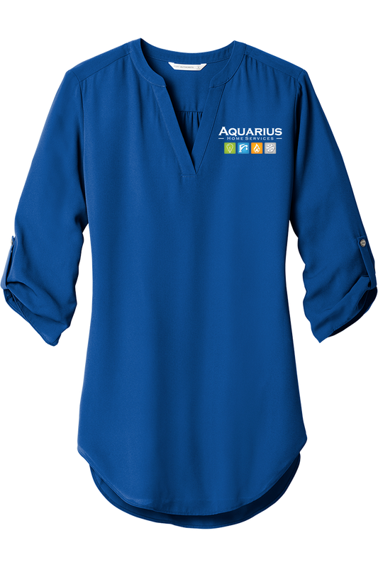 Aquarius Home Services Women's 3/4 Sleeve Tunic Blouse