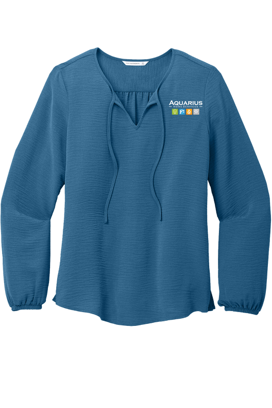 Aquarius Home Services Women's Textured Crepe Blouse