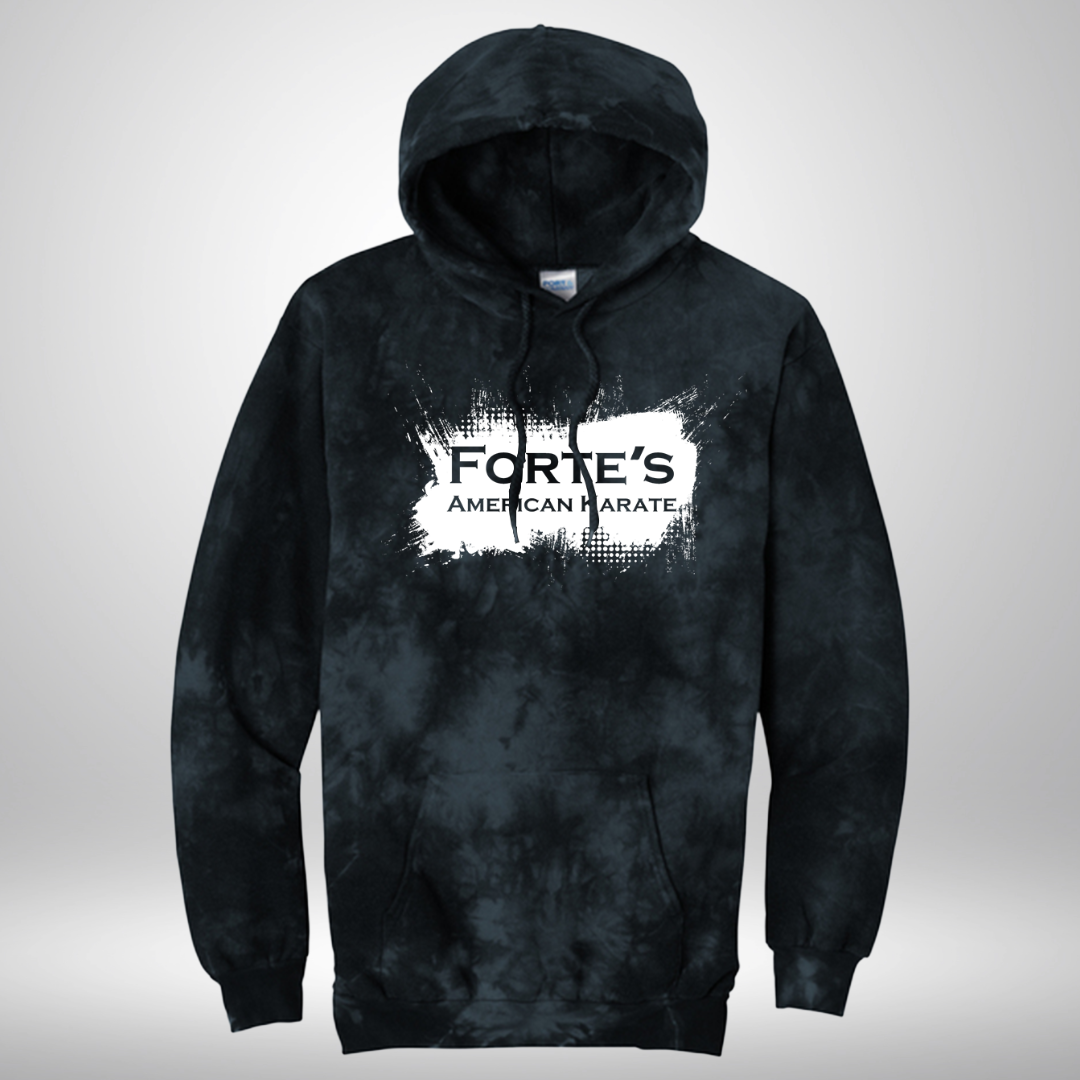 Forte's Karate Fall Crystal Tie-Dye Pullover Hoodie