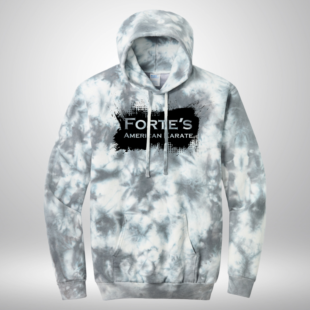 Forte's Karate Fall Crystal Tie-Dye Pullover Hoodie