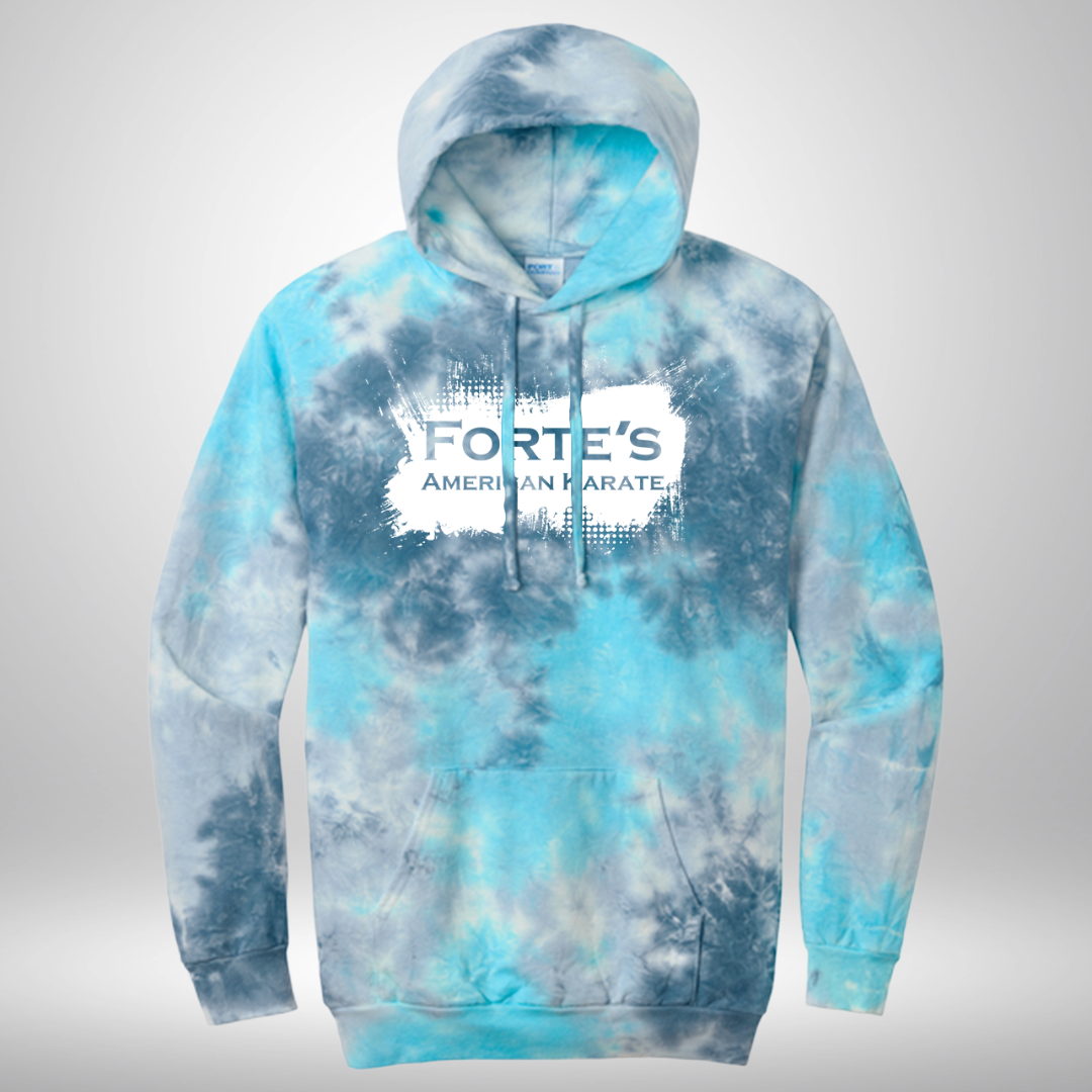 Forte's Karate Fall Crystal Tie-Dye Pullover Hoodie