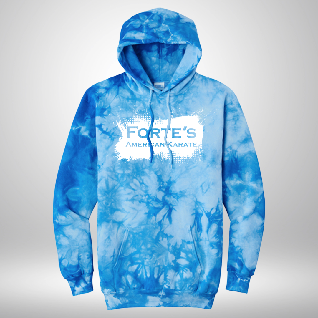 Forte's Karate Fall Crystal Tie-Dye Pullover Hoodie