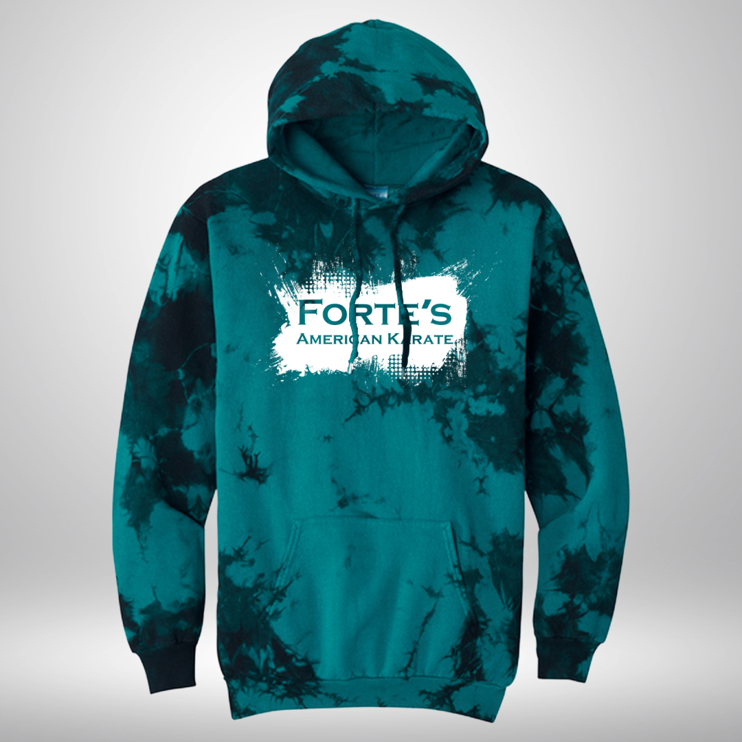Forte's Karate Fall Crystal Tie-Dye Pullover Hoodie