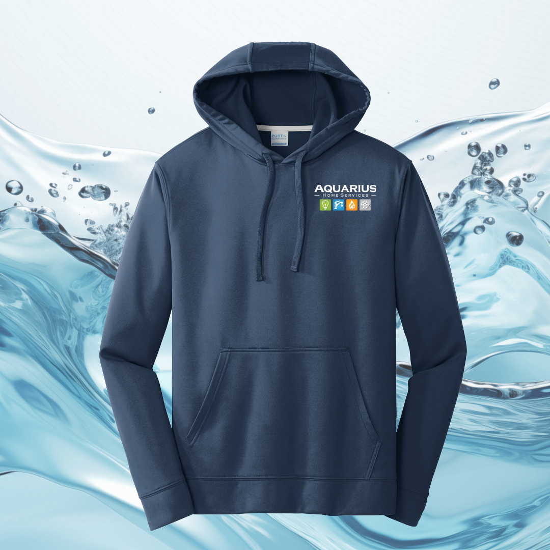 Aquarius Home Services Performance Fleece Pullover Hooded Sweatshirt