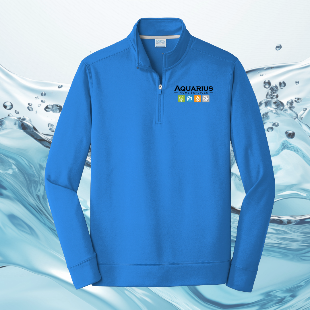 Aquarius Home Services Performance Fleece 1/4 Zip Pullover Sweatshirt