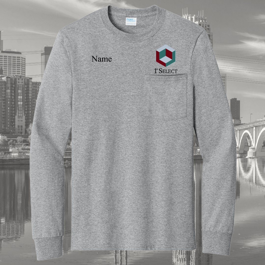 1st Select Long Sleeve Essential Pocket Tee