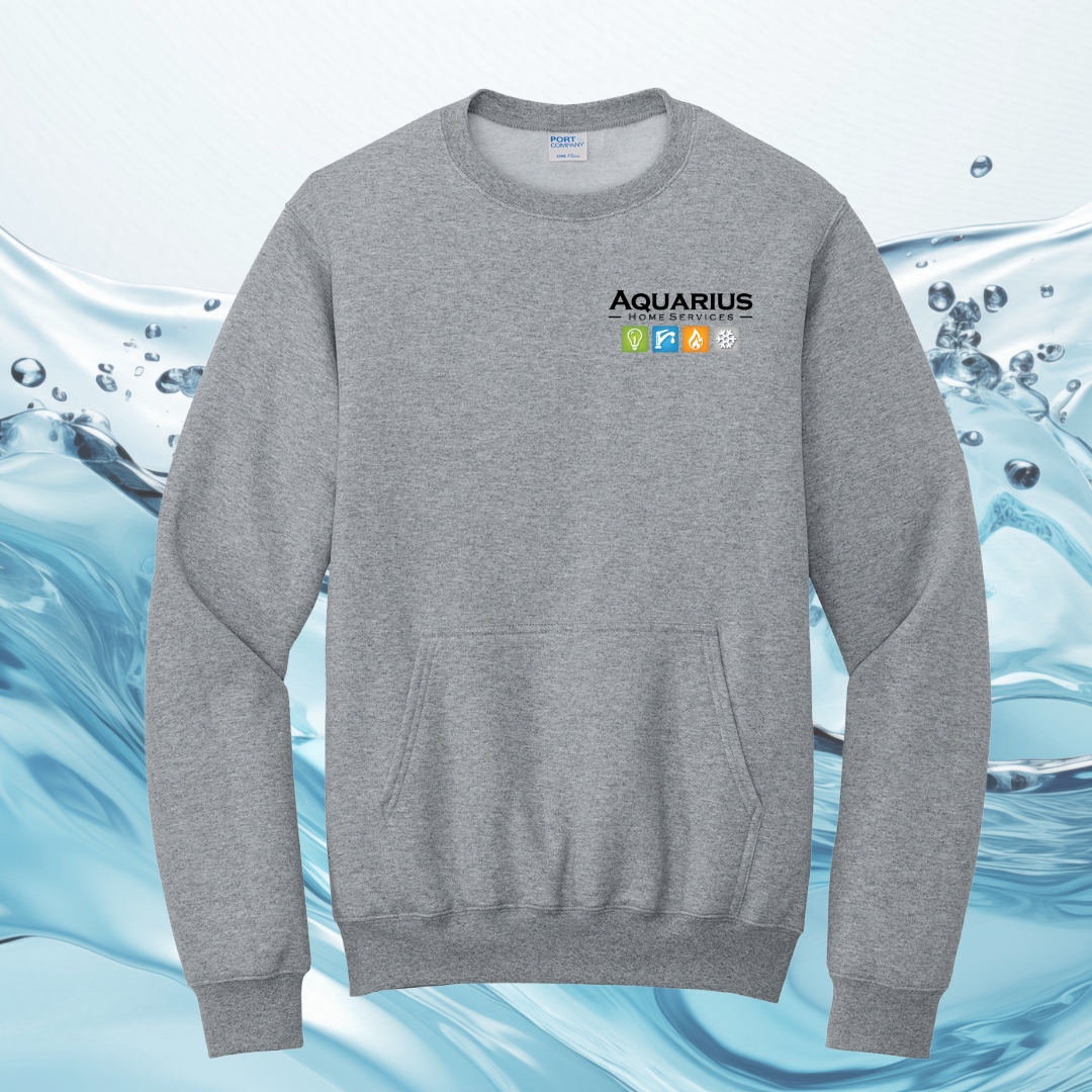 Aquarius Home Services Core Fleece Crewneck Pocket Sweatshirt