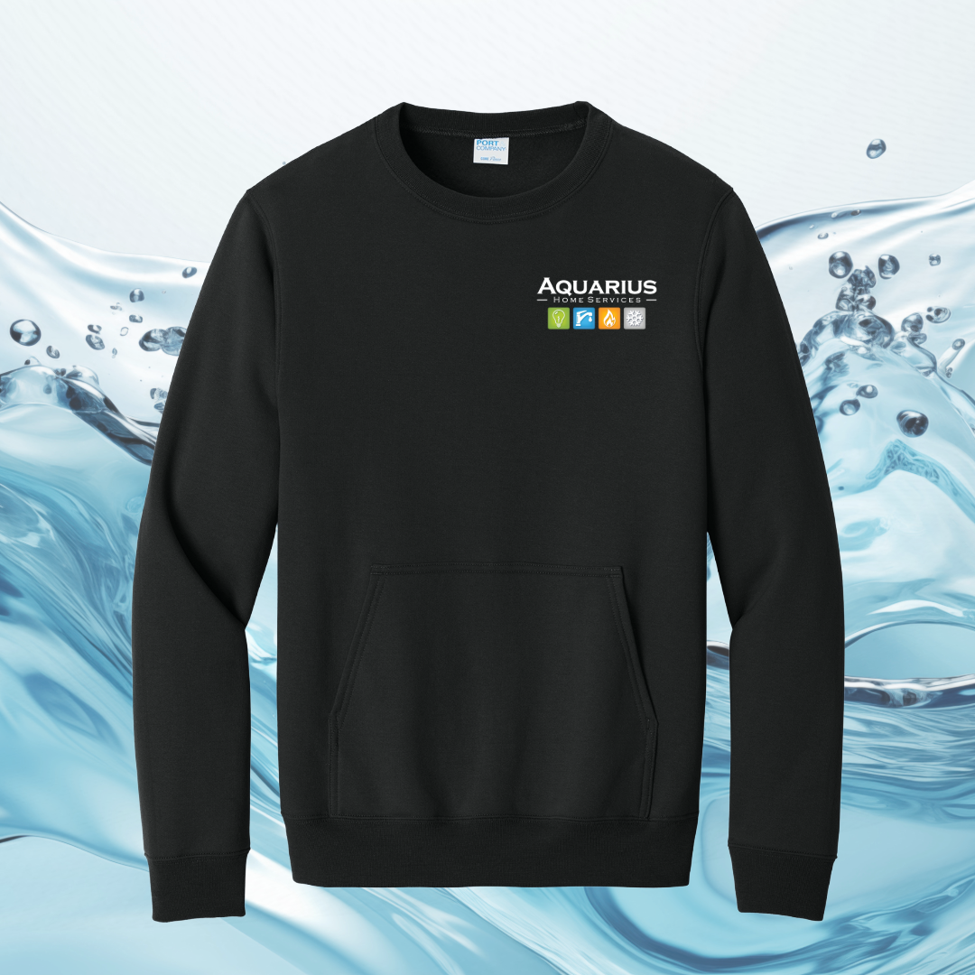 Aquarius Home Services Core Fleece Crewneck Pocket Sweatshirt