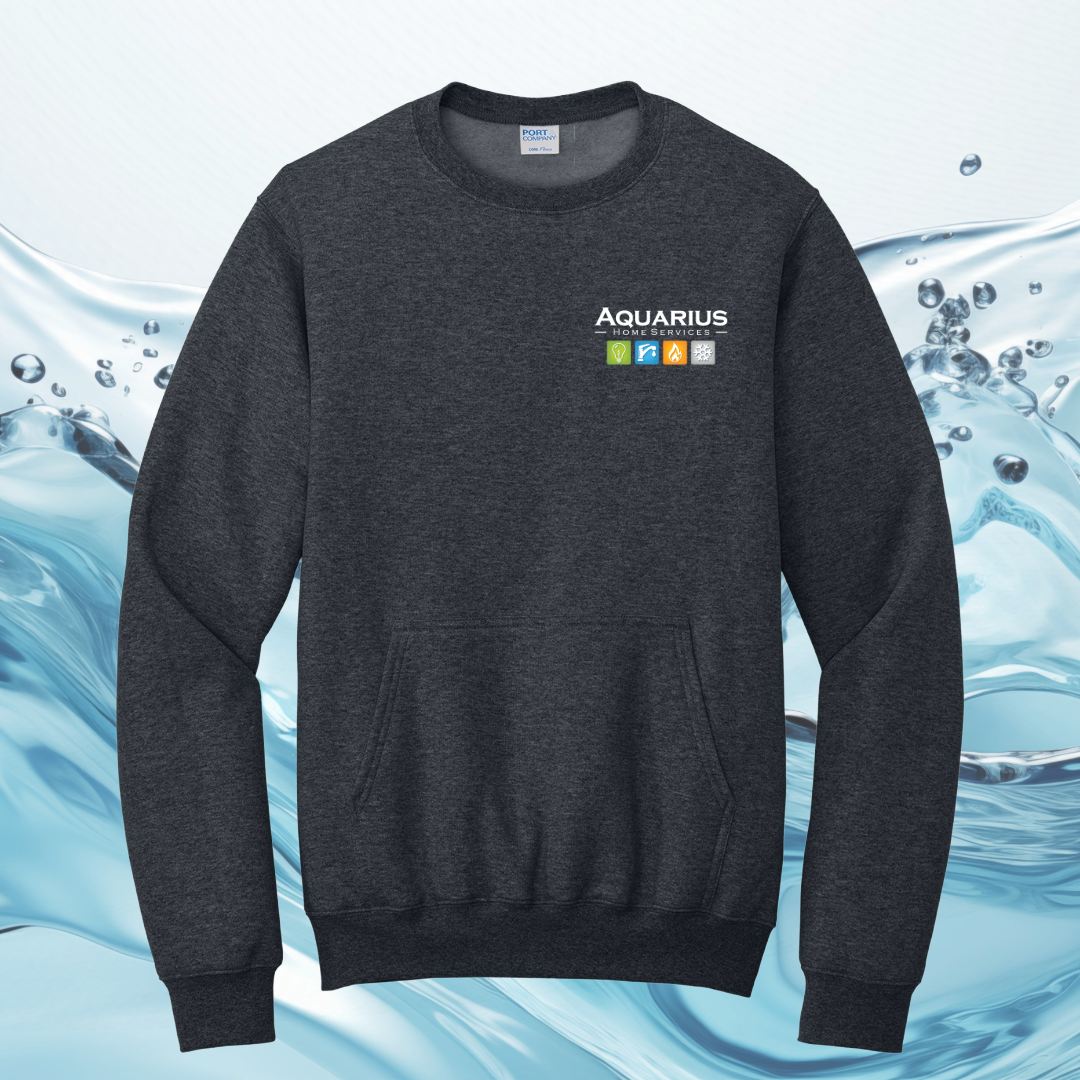 Aquarius Home Services Core Fleece Crewneck Pocket Sweatshirt