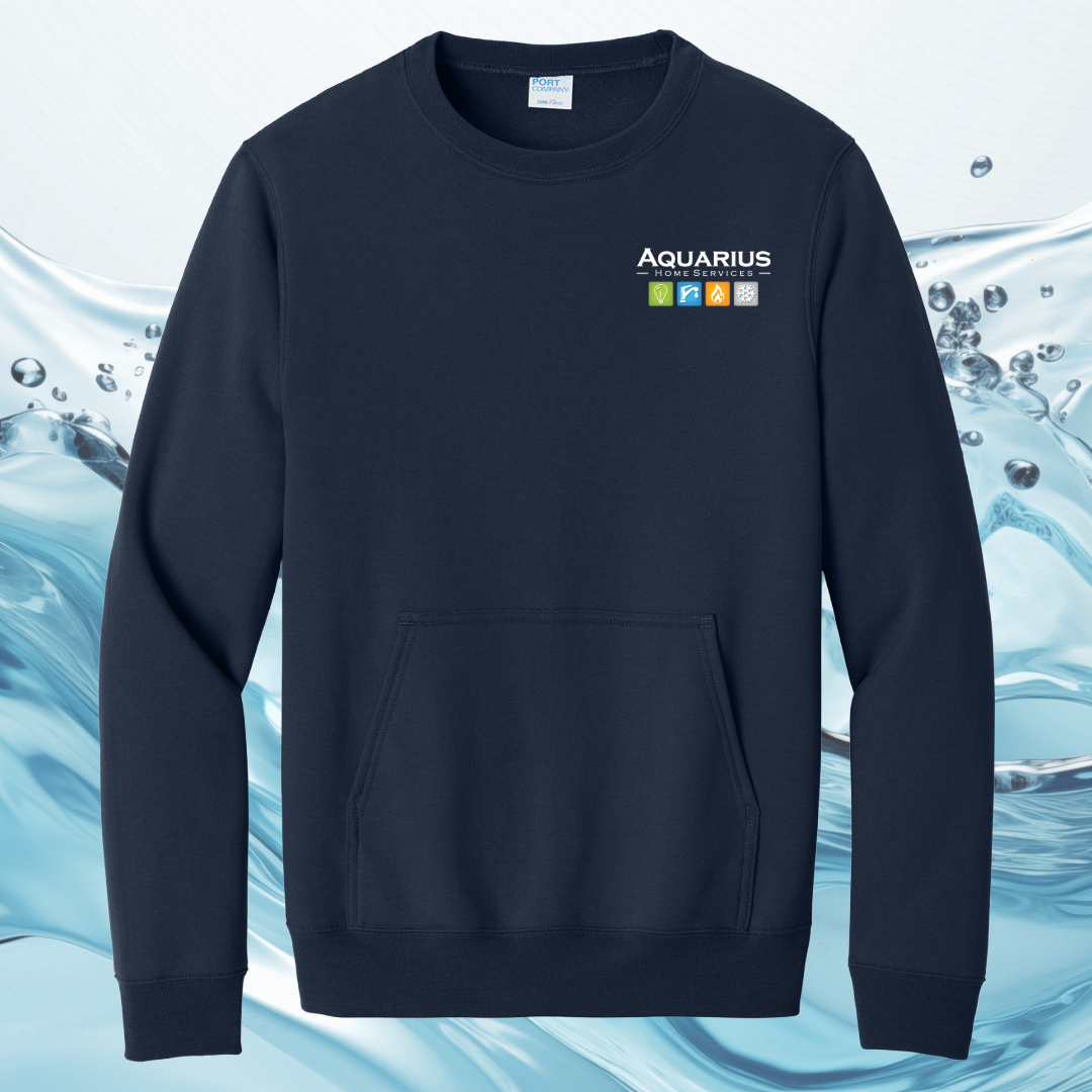 Aquarius Home Services Core Fleece Crewneck Pocket Sweatshirt