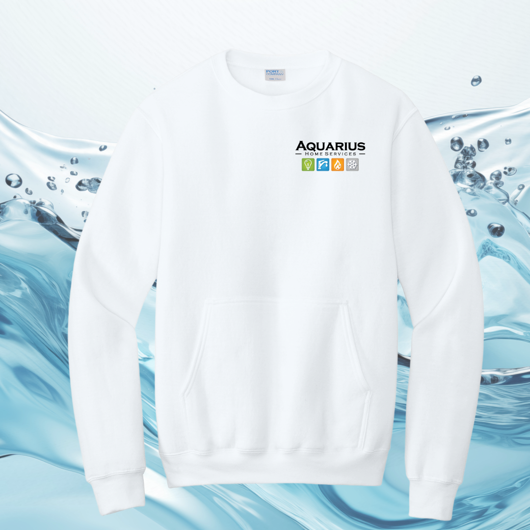 Aquarius Home Services Core Fleece Crewneck Pocket Sweatshirt