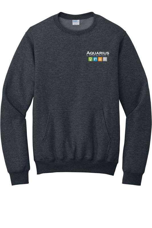 Aquarius Home Services Core Fleece Crewneck Pocket Sweatshirt