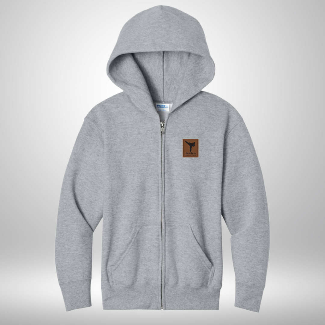 Forte's Karate Fall Youth Fall, Full Zip Hoodie