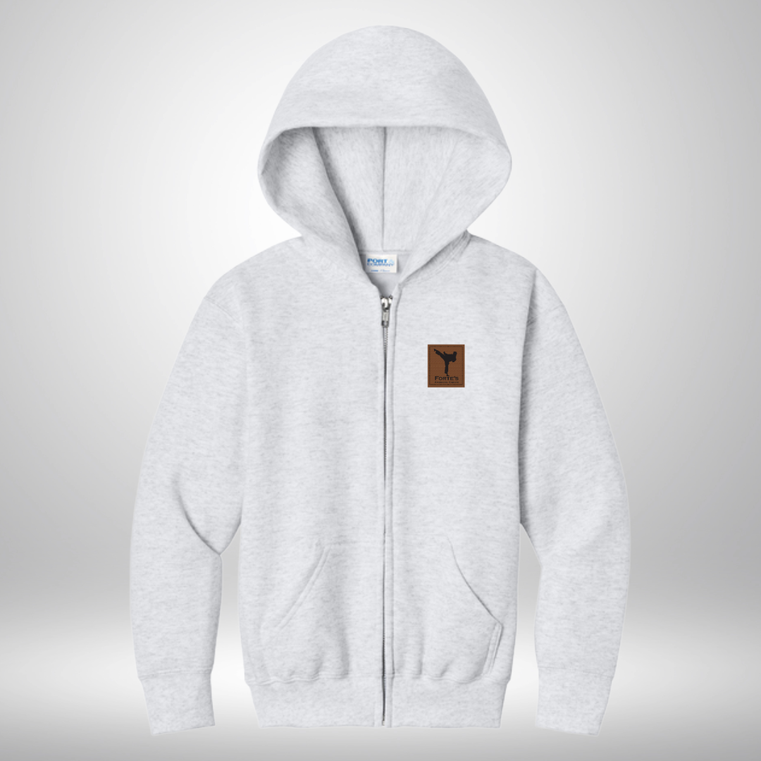 Forte's Karate Fall Youth Fall, Full Zip Hoodie