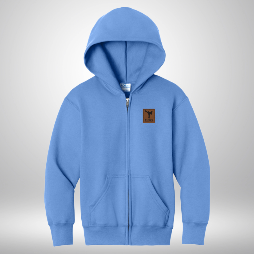 Forte's Karate Fall Youth Fall, Full Zip Hoodie