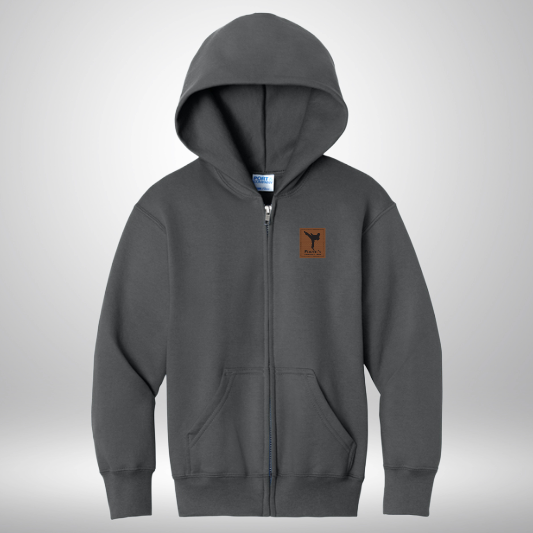 Forte's Karate Fall Youth Fall, Full Zip Hoodie