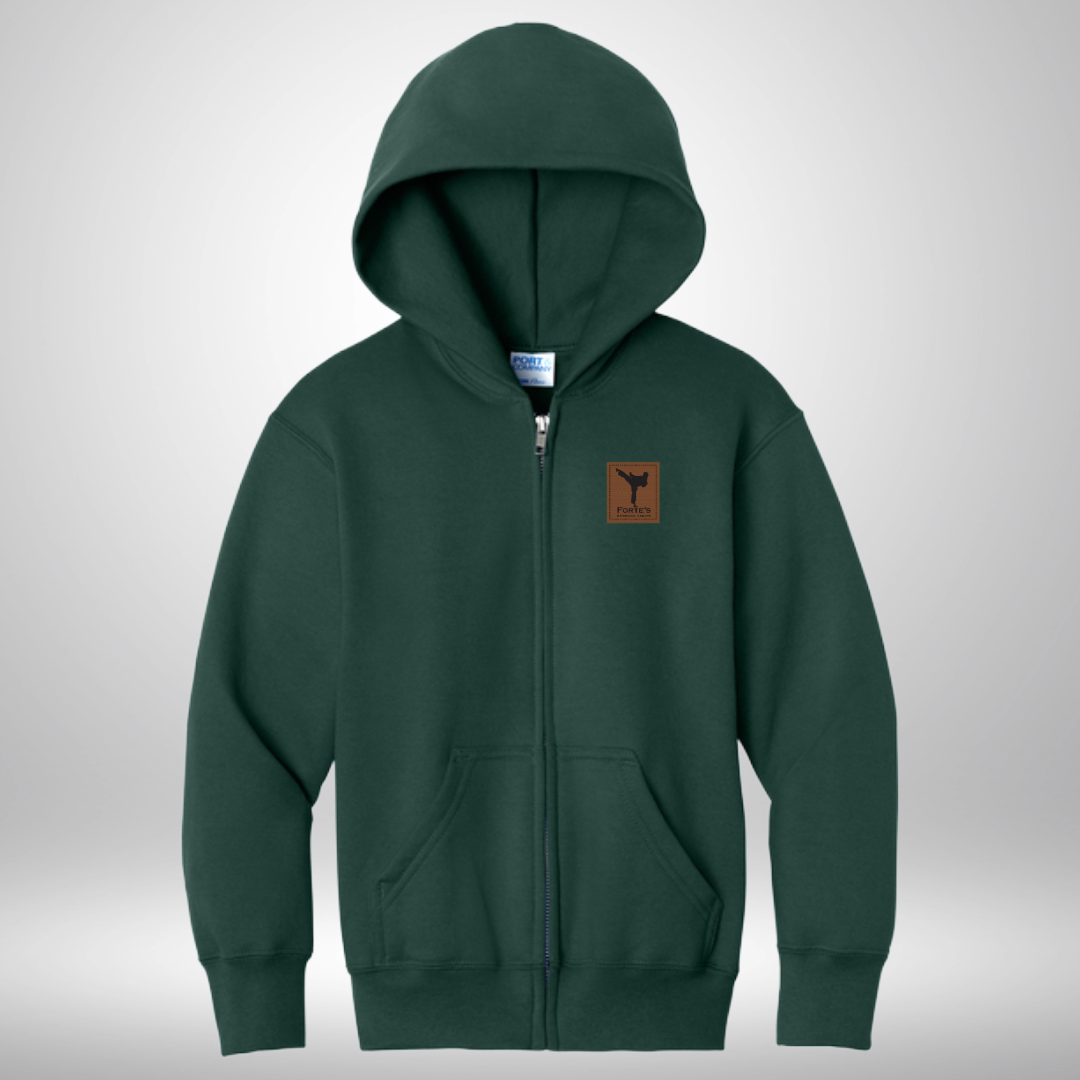 Forte's Karate Fall Youth Fall, Full Zip Hoodie