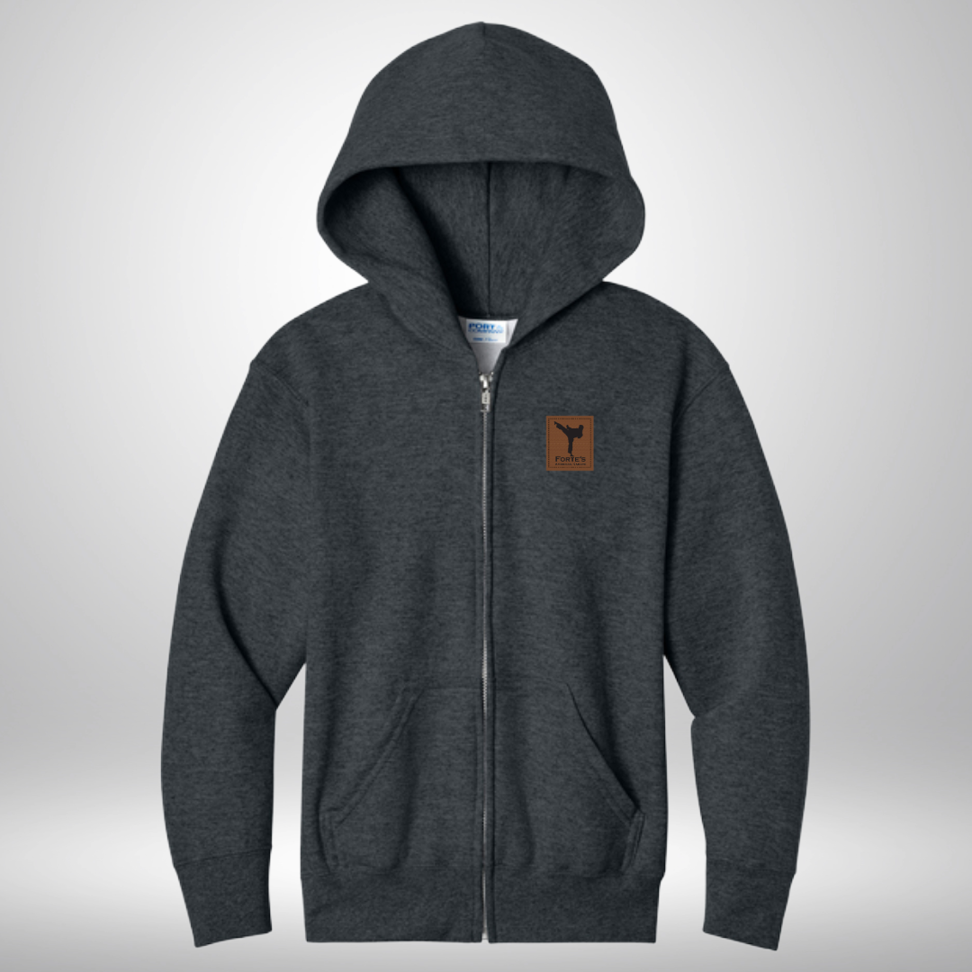 Forte's Karate Fall Youth Fall, Full Zip Hoodie