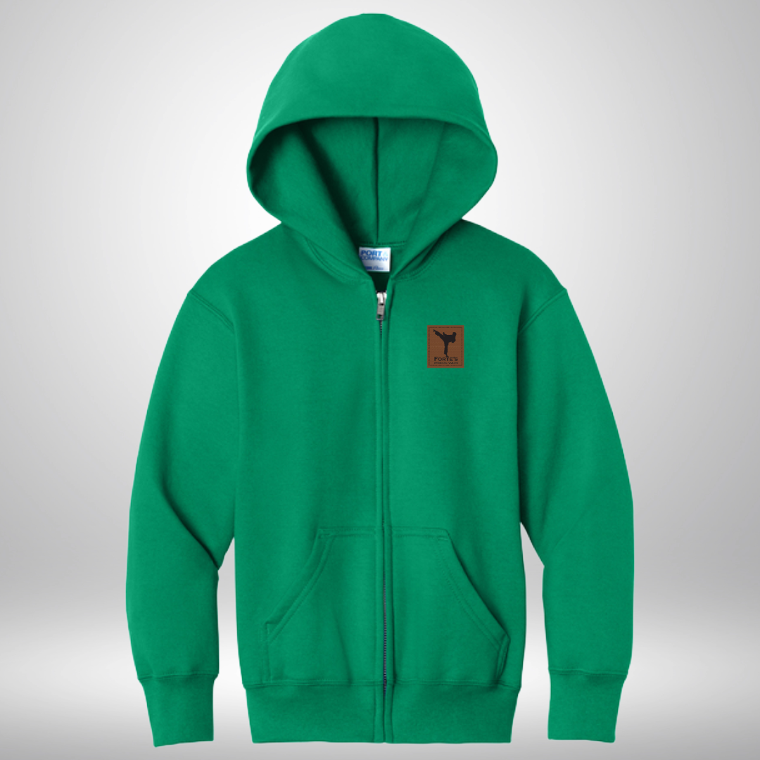 Forte's Karate Fall Youth Fall, Full Zip Hoodie