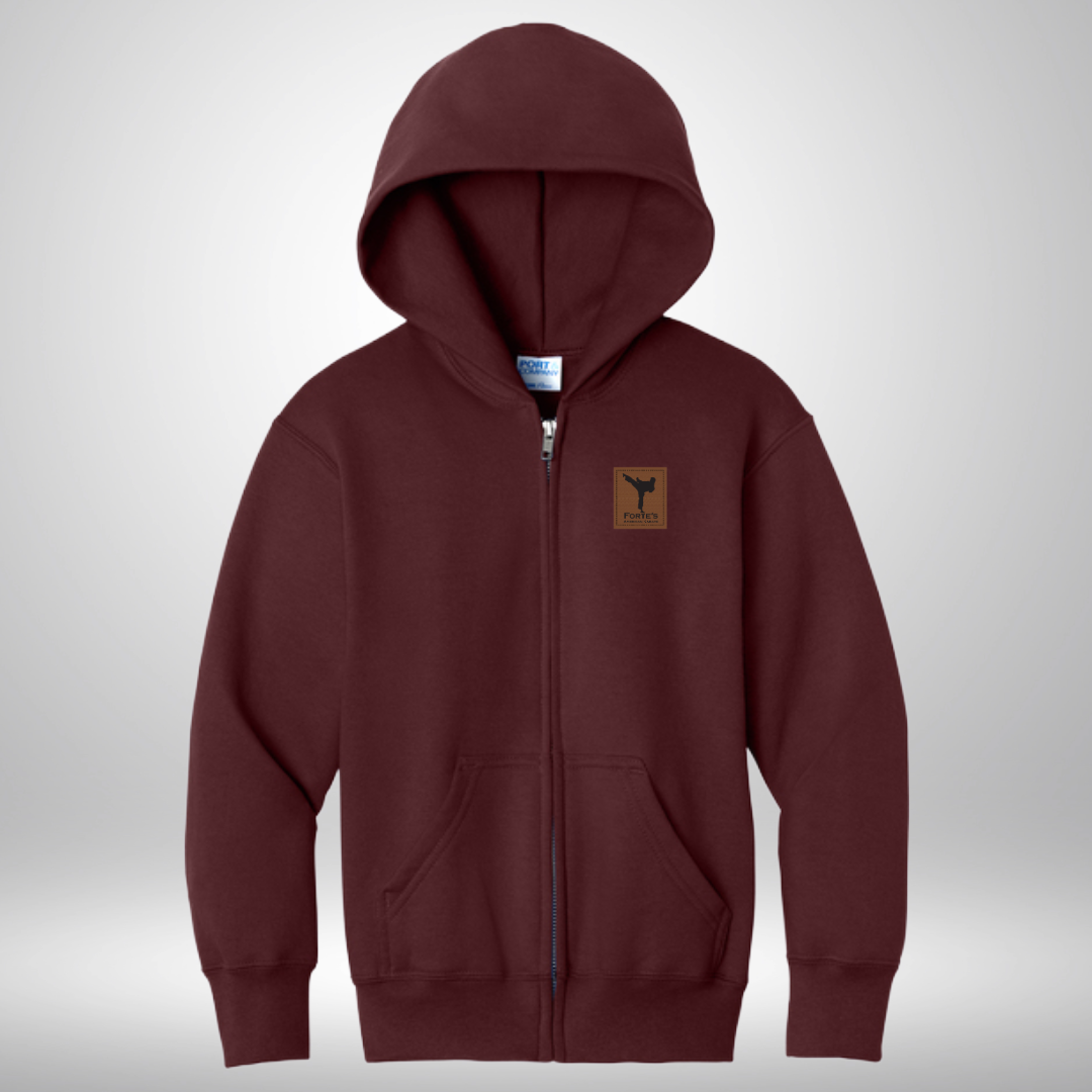 Forte's Karate Fall Youth Fall, Full Zip Hoodie
