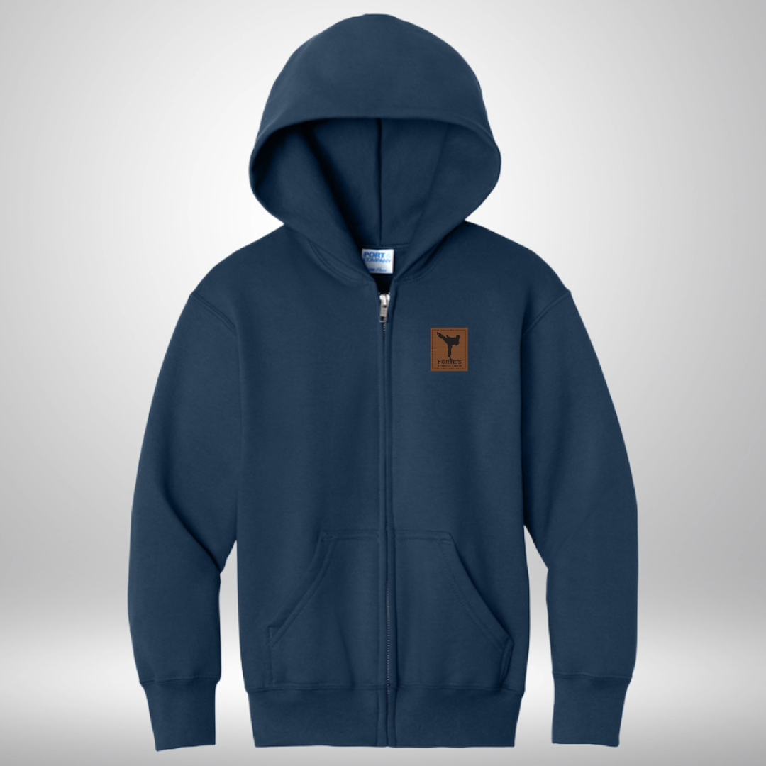 Forte's Karate Fall Youth Fall, Full Zip Hoodie