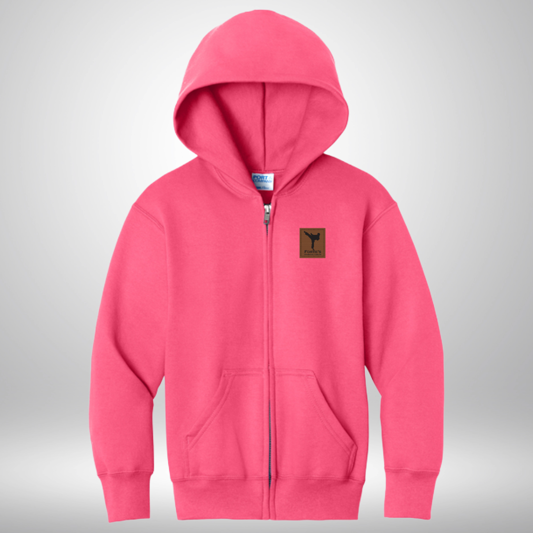 Forte's Karate Fall Youth Fall, Full Zip Hoodie