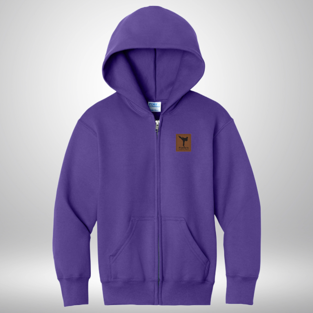 Forte's Karate Fall Youth Fall, Full Zip Hoodie