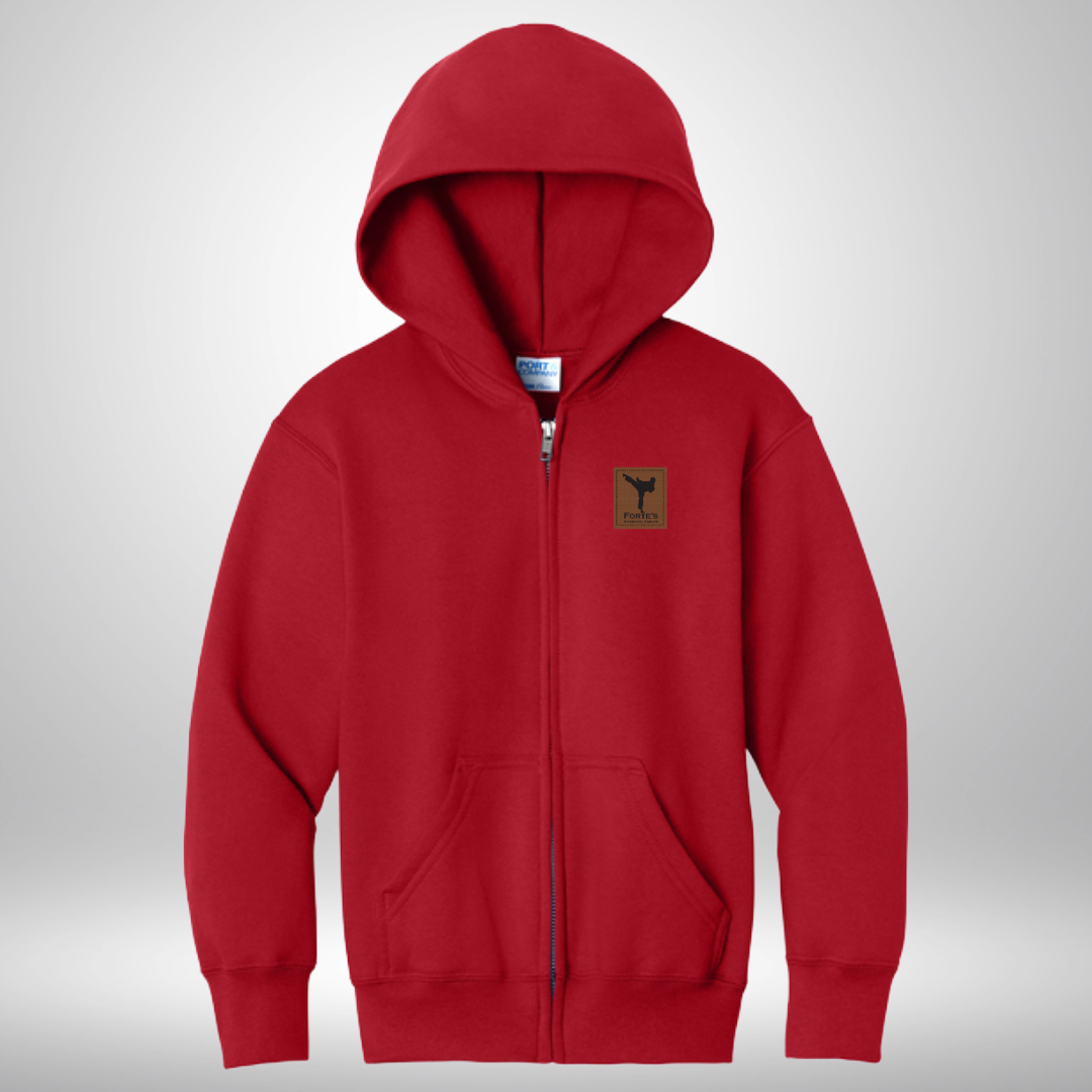 Forte's Karate Fall Youth Fall, Full Zip Hoodie