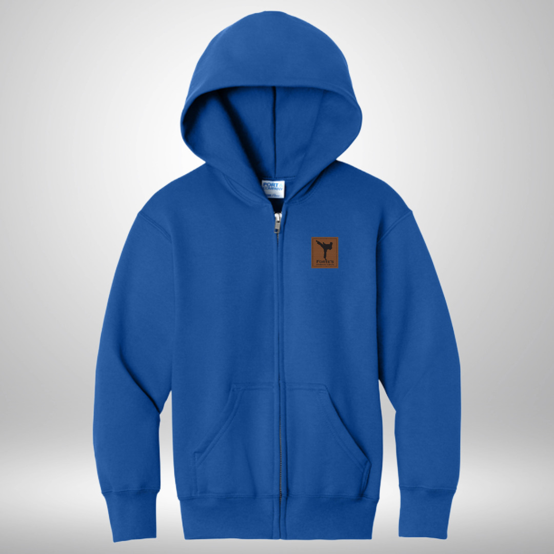 Forte's Karate Fall Youth Fall, Full Zip Hoodie