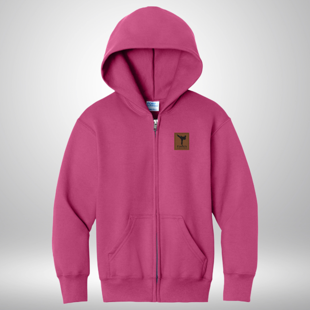 Forte's Karate Fall Youth Fall, Full Zip Hoodie