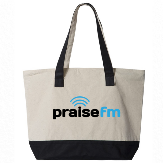 PraiseFM Zippered Tote