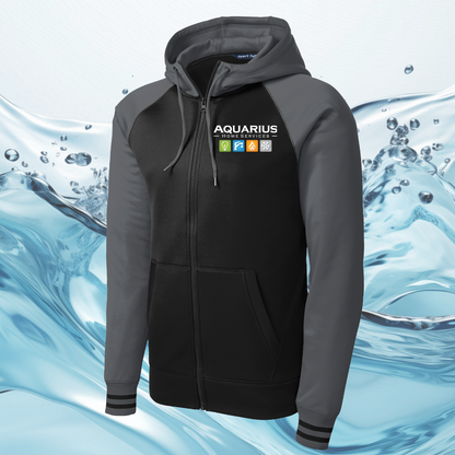 Aquarius Home Services Varsity Full Zip Hooded Jacket