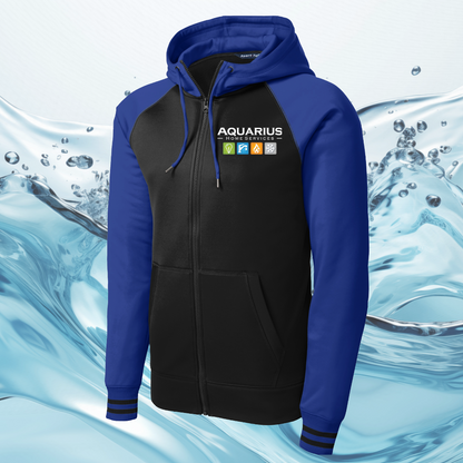 Aquarius Home Services Varsity Full Zip Hooded Jacket
