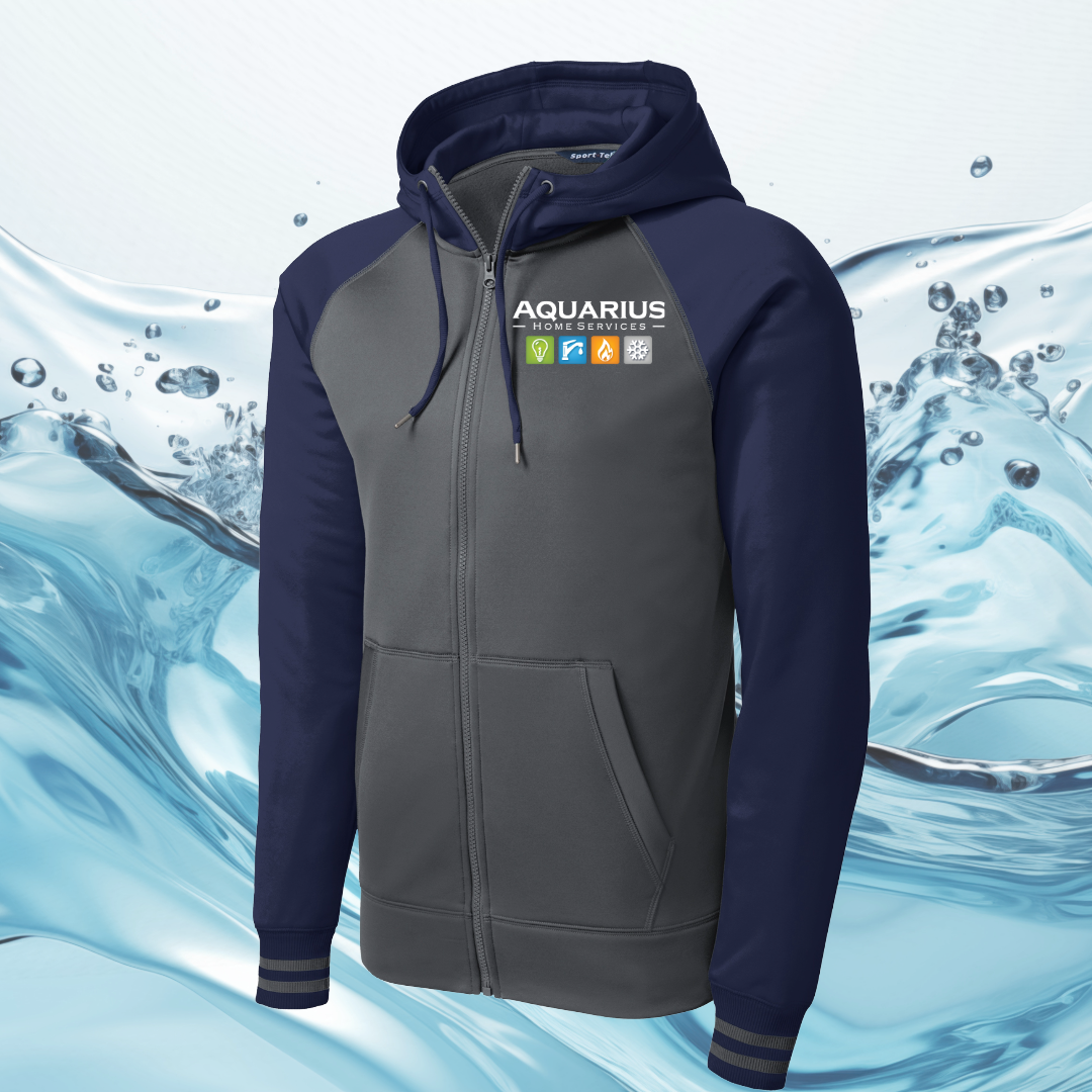 Aquarius Home Services Varsity Full Zip Hooded Jacket