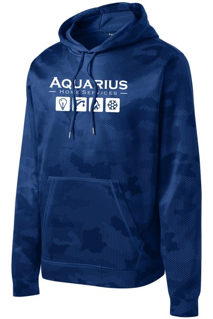 Aquarius Home Services CamoHex Fleece Hooded Pullover