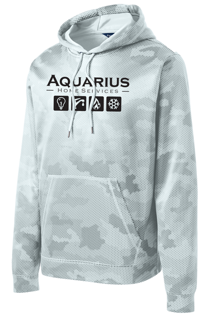 Aquarius Home Services CamoHex Fleece Hooded Pullover