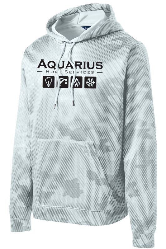 Aquarius Home Services CamoHex Fleece Hooded Pullover