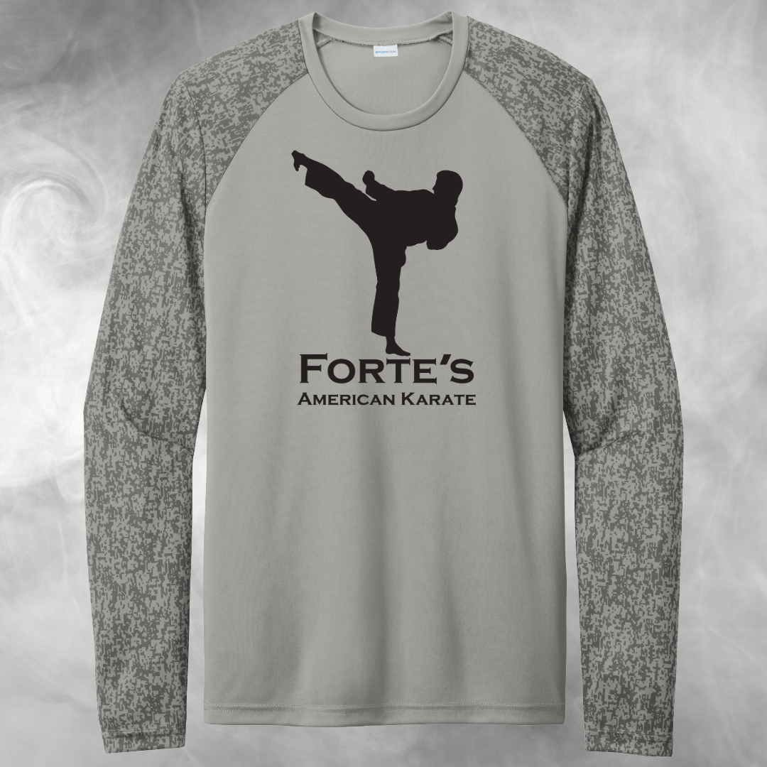 Forte's Karate Spring Long Sleeve Digi Camo Tee