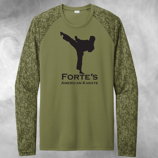 Forte's Karate Spring Long Sleeve Digi Camo Tee