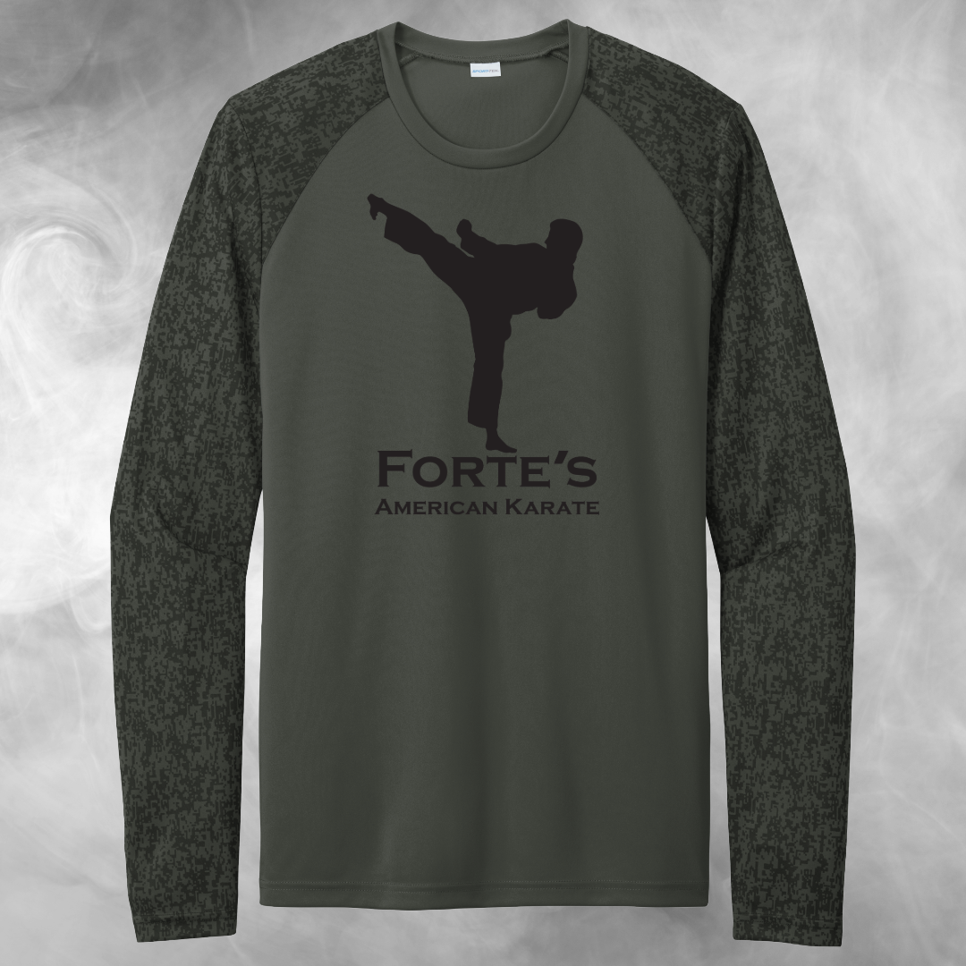 Forte's Karate Spring Long Sleeve Digi Camo Tee