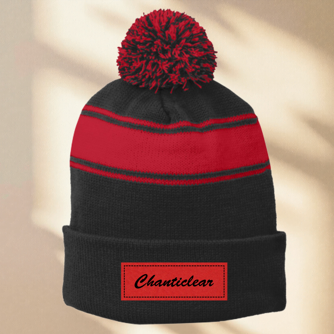 Chanticlear Grill Stripe Pom Pom Beanie