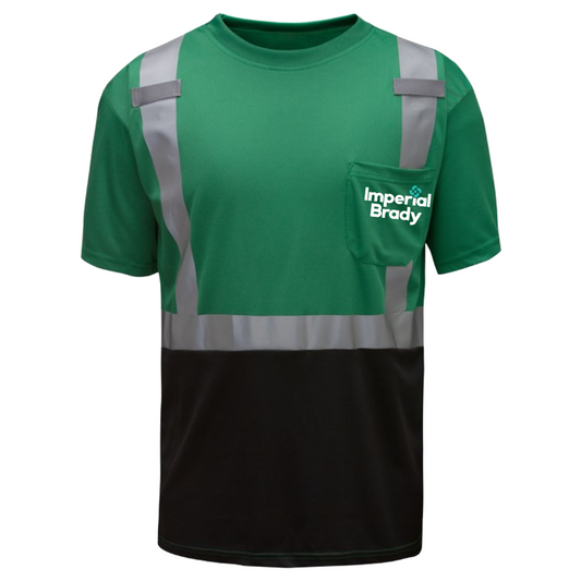 Imperial Brady Safety Forest Green Shirt with Reflective Tape